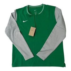 Nike Dri Fit Move To Zero Green & Gray Long Sleeve Shirt Size L Women NWT